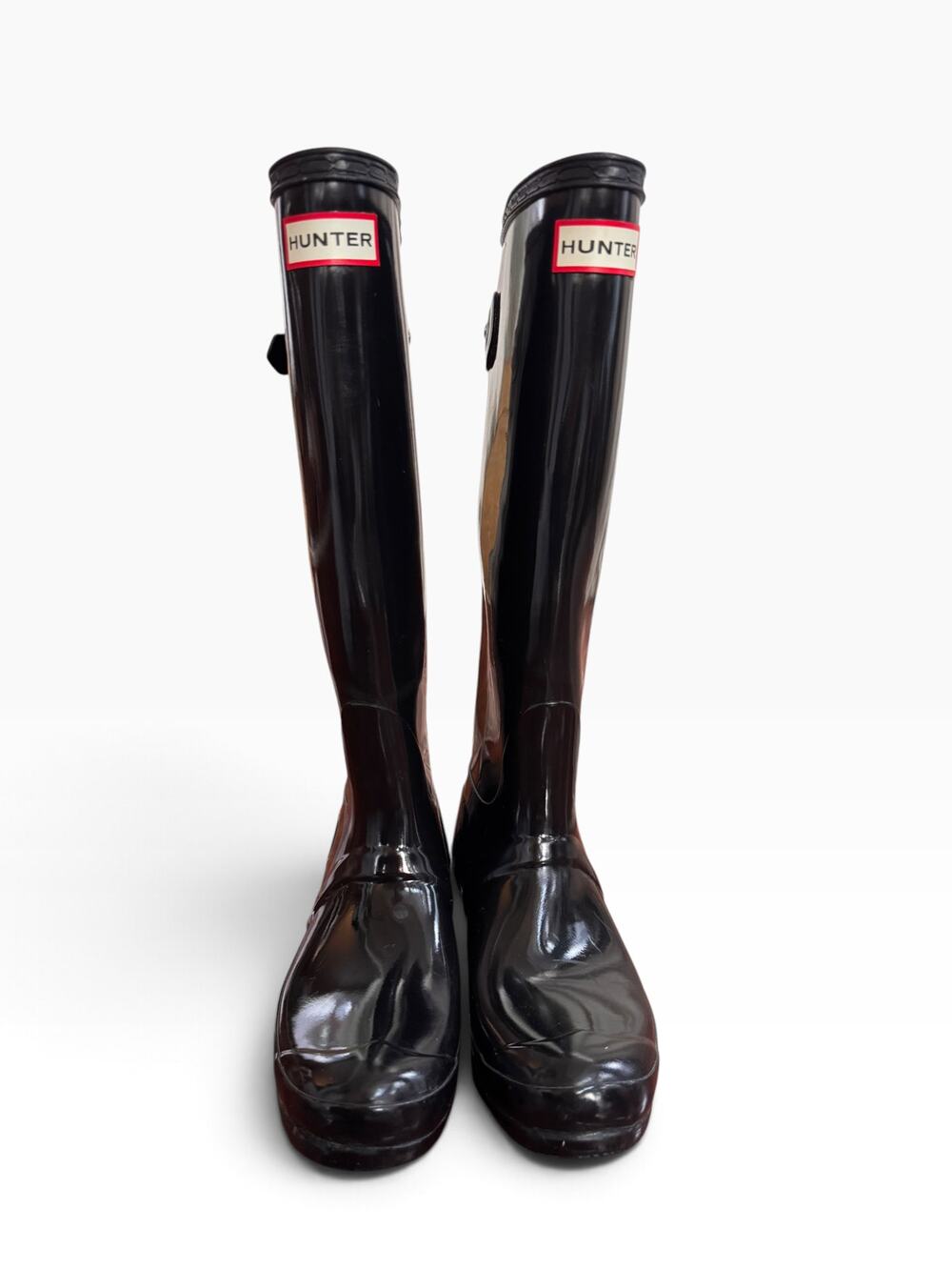 🖤 GLOSS BLACK HUNTER ORIGINAL TALL ADJUSTABLE RAIN BOOTS 🖤